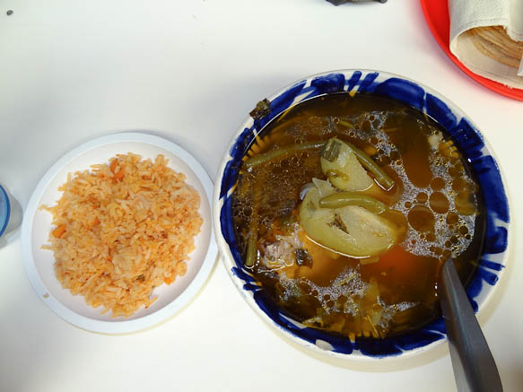 chicken soup and rice