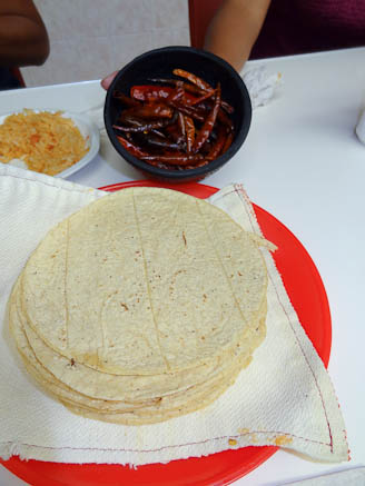tortillas and chilli peppers