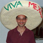 me wearing a sombrero on mexican independence day saying viva mexico