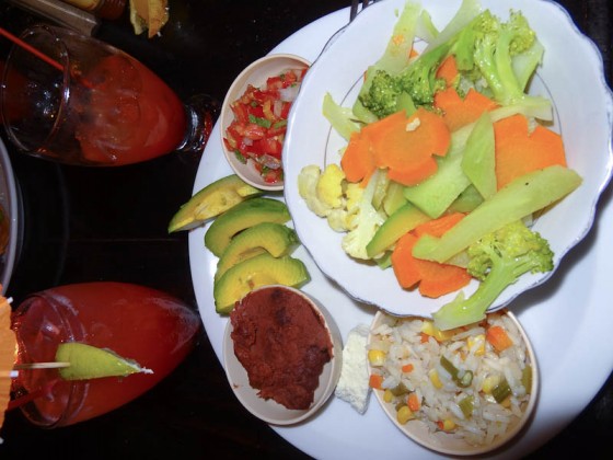 Veggie Plate And Happy Hour - Great Combination!