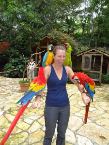 Maria Mihok at bird park Maria Mihok at bird park