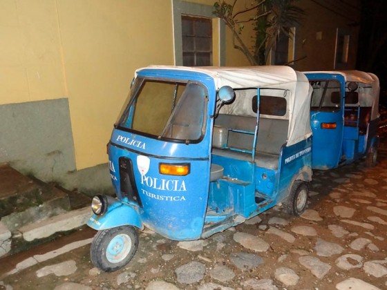 Police Motor Taxi In Honduras