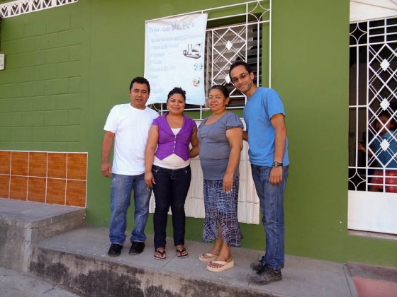 Me And The Family Outside The Internet Cafe