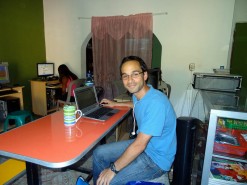 My "Office" In An Internet Cafe In El Salvador My "Office" In An Internet Cafe In El Salvador