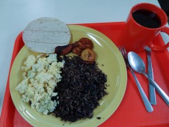 Typical Breakfast - Casado, Eggs, Fried Plaintains, Tortilla, Coffee Typical Breakfast - Casado, Eggs, Fried Plaintains, Tortilla, Coffee