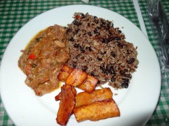 Rice & Beans, Casado, Fried Plantains, Mystery Meat Rice & Beans, Casado, Fried Plantains, Mystery Meat