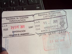 6 Hours Later, Colombia And Venezuela Immigration Stamps