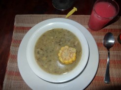 Ajiaco Soup And Guava Juice