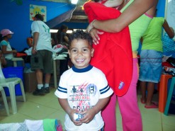 Happy Boy On Donation Day