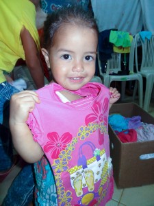 Happy Girl On Donation Day