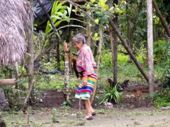 Grandma Wearing The Traditional Skirt