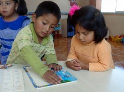 Kids Doing A Puzzle