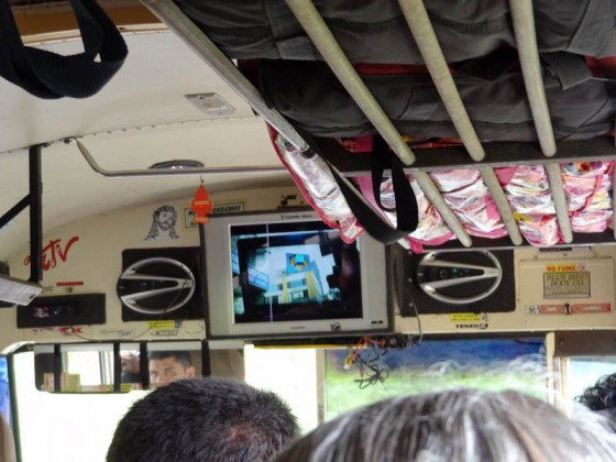 TV In Chicken Bus