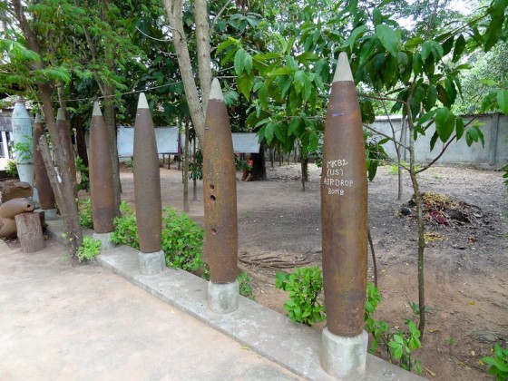 American And Russian Bombs Line The Entrance