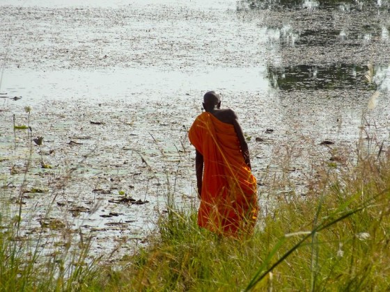 Monk By The Lake