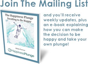 mailing list message and Happiness Plunge ebook
