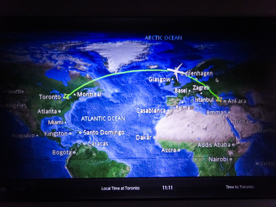 Istanbul-Toronto Flight