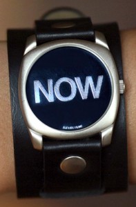 Watch showing time as now