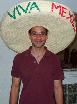 me wearing a sombrero on mexican independence day saying viva mexico