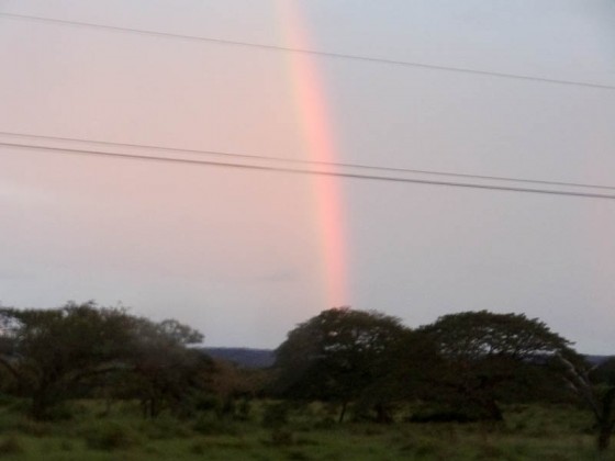 Entering Costa Rica With A Rainbow