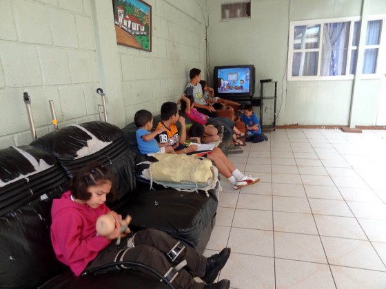 Some Kids Watching Cartoons Some Kids Watching Cartoons