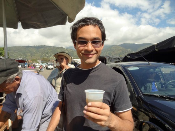 Drinking Sugar Cane Juice