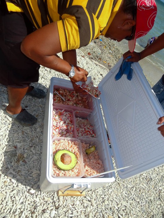 Food Vendor Preparing A Dish