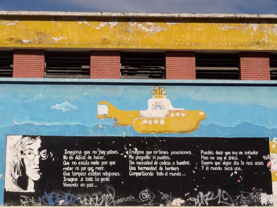 John Lennon's Imagine Mural In Merida, Venezuela