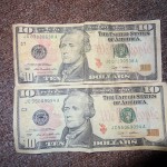 Counterfeit $10 Bill