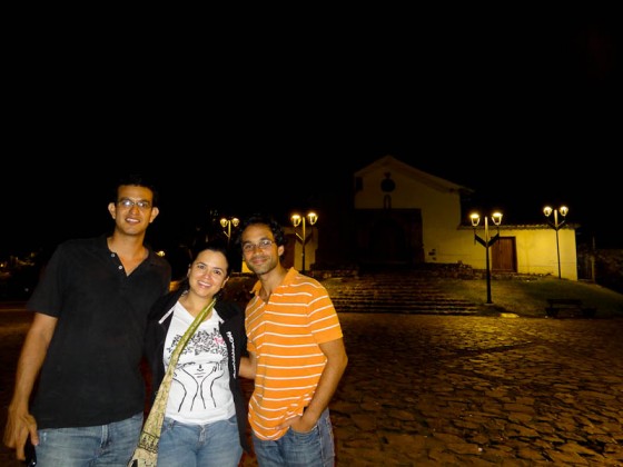 In Front Of A Church With New Friends