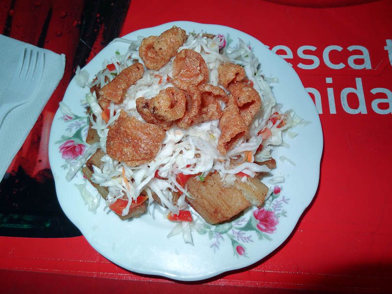 Chicharron With Salad