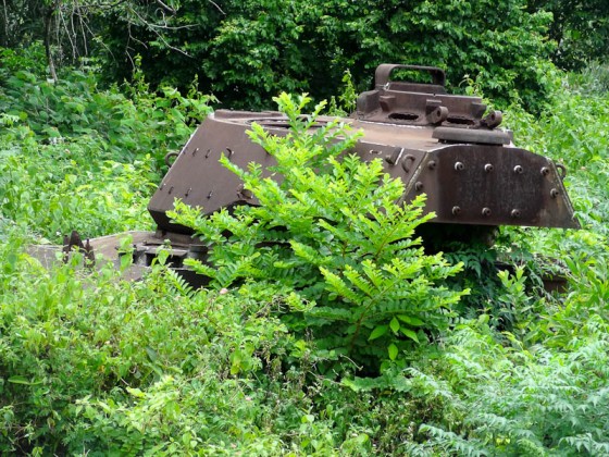 Old U.S. Tank Across From The Cemetery