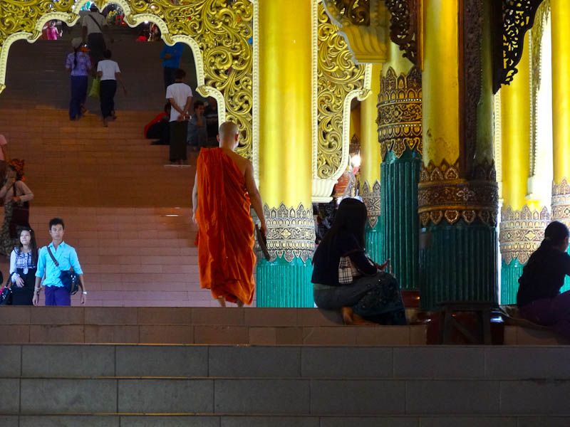 A Monk Entering The Pagoda