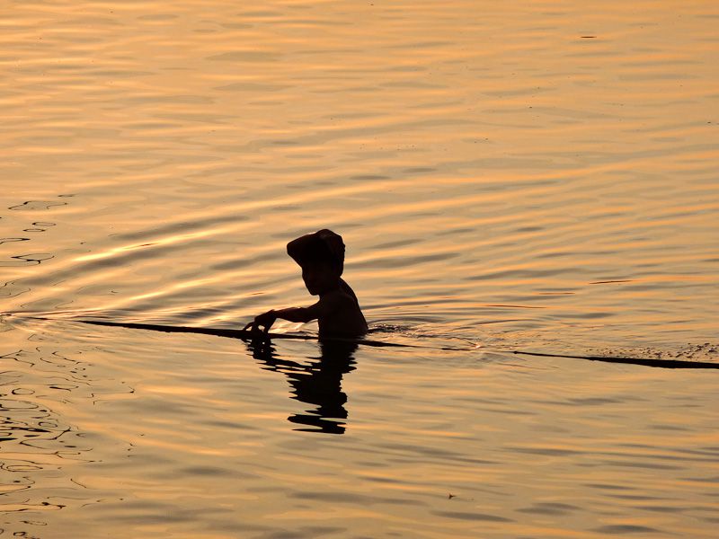 Fishing At Sunset