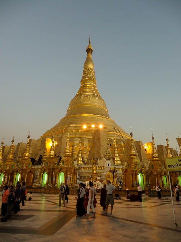 Shwedagon Pagoda At Night