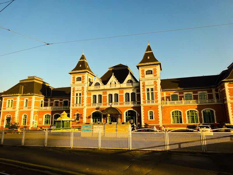 Beautiful Train Station At Sunset