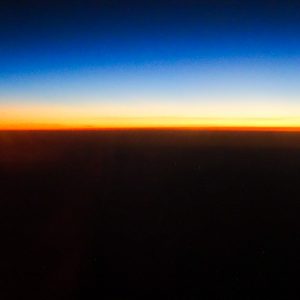 Golden Horizon From 40,000 Feet - Taken 27-Jan-2014 - Atlantic Ocean