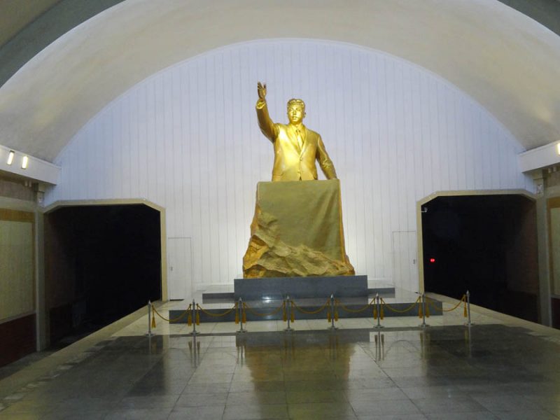 Statue Of Kim Il Sung In The Pyongyang Metro